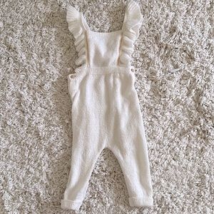 Zara Baby Cream Soft Elastic Overalls size 12-18m